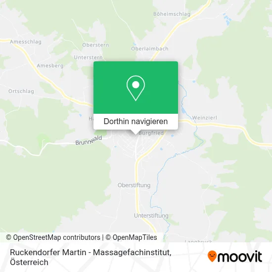 Ruckendorfer Martin - Massagefachinstitut Karte