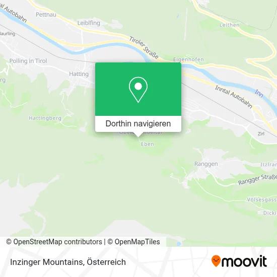 Inzinger Mountains Karte