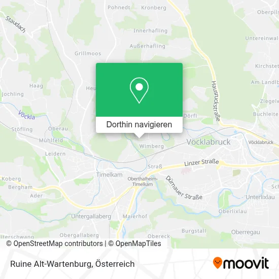 Ruine Alt-Wartenburg Karte
