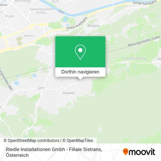 Riedle Installationen Gmbh - Filiale Sistrans Karte