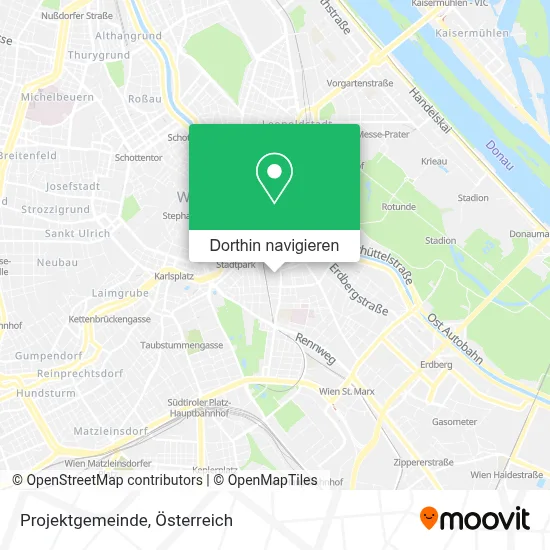 Projektgemeinde Karte