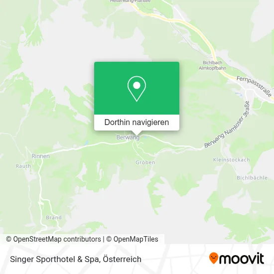 Singer Sporthotel & Spa Karte