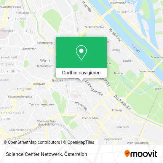 Science Center Netzwerk Karte