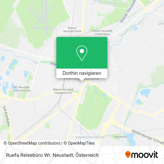 Ruefa Reisebüro Wr. Neustadt Karte