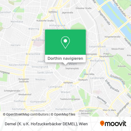 Demel (K. u K. Hofzuckerbäcker DEMEL) Karte