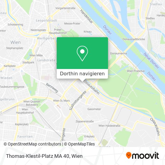 Thomas-Klestil-Platz MA 40 Karte