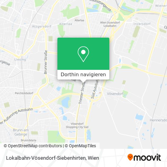 Lokalbahn-Vösendorf-Siebenhirten Karte