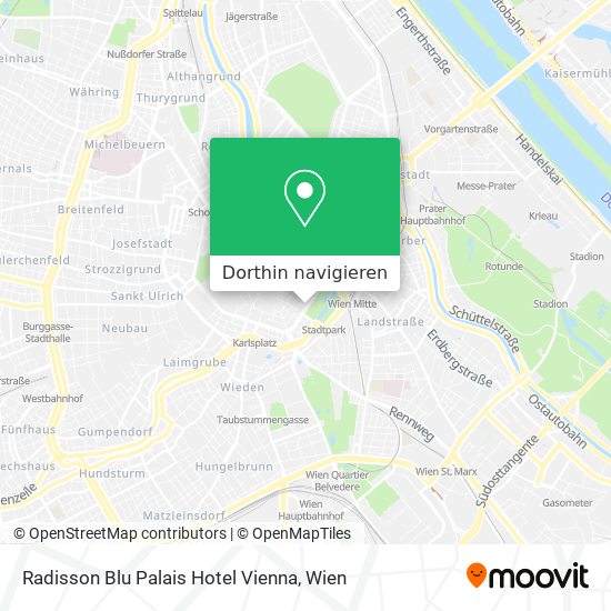 Radisson Blu Palais Hotel Vienna Karte