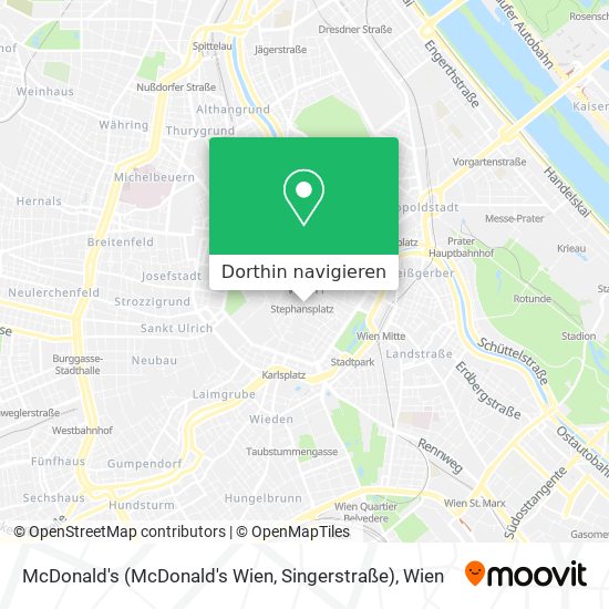 McDonald's (McDonald's Wien, Singerstraße) Karte