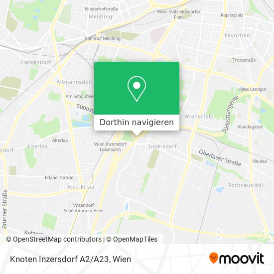 Knoten Inzersdorf A2/A23 Karte