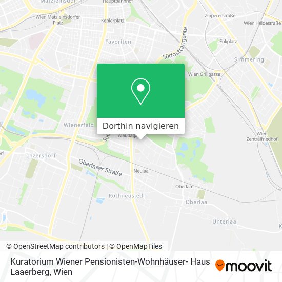 Kuratorium Wiener Pensionisten-Wohnhäuser- Haus Laaerberg Karte