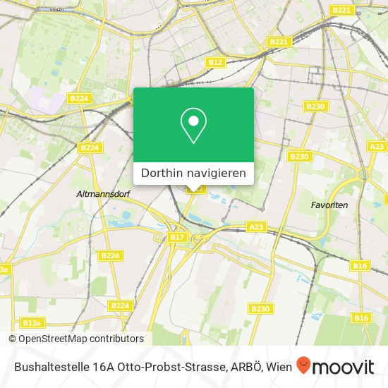 Bushaltestelle 16A Otto-Probst-Strasse, ARBÖ Karte