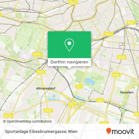 Sportanlage Eibesbrunnergasse Karte
