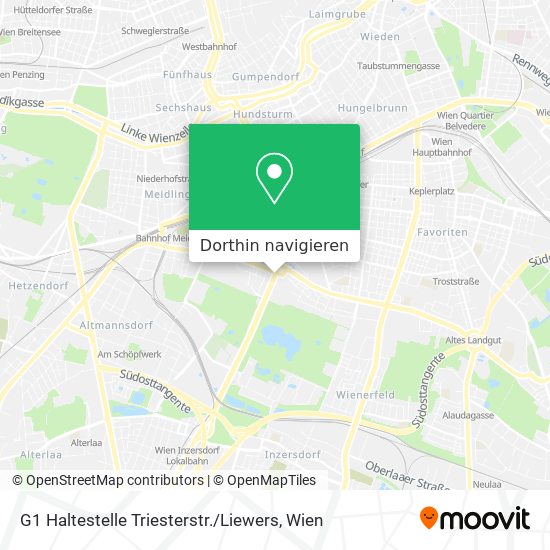G1 Haltestelle Triesterstr. / Liewers Karte