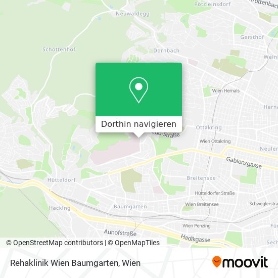 Rehaklinik Wien Baumgarten Karte