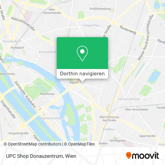 UPC Shop Donauzentrum Karte