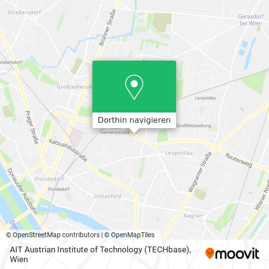 AIT Austrian Institute of Technology (TECHbase) Karte