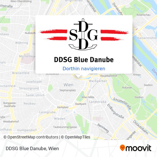 DDSG Blue Danube Karte