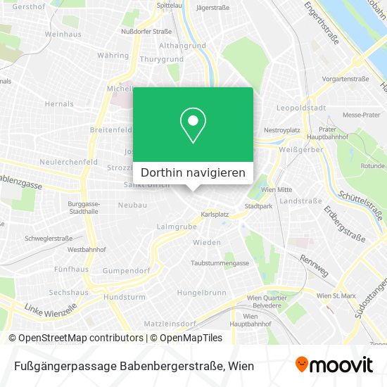Fußgängerpassage Babenbergerstraße Karte