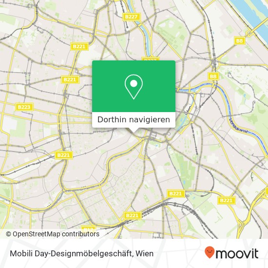 Mobili Day-Designmöbelgeschäft Karte