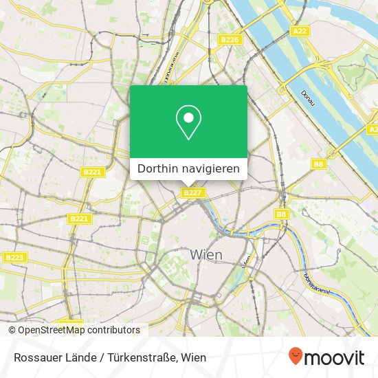Rossauer Lände / Türkenstraße Karte