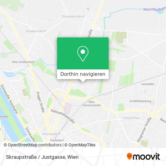 Skraupstraße / Justgasse Karte