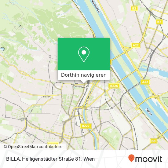 BILLA, Heiligenstädter Straße 81 Karte