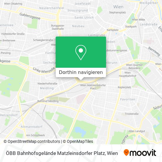 ÖBB Bahnhofsgelände Matzleinsdorfer Platz Karte