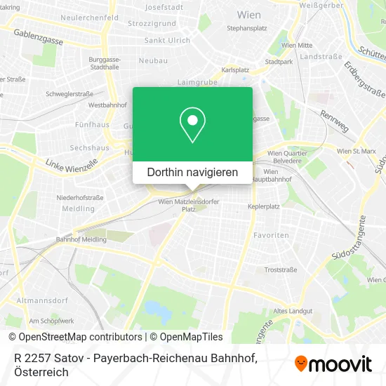 R 2257 Satov - Payerbach-Reichenau Bahnhof Karte