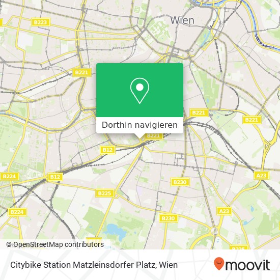 Citybike Station Matzleinsdorfer Platz Karte
