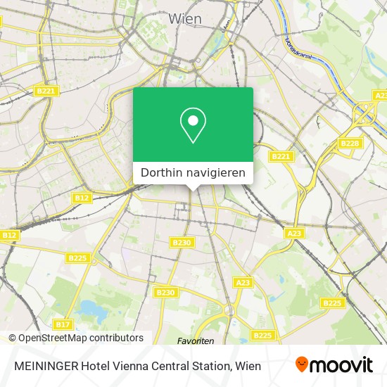 MEININGER Hotel Vienna Central Station Karte