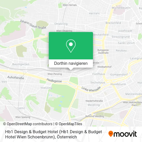 Hb1 Design & Budget Hotel (Hb1 Design & Budget Hotel Wien Schoenbrunn) Karte