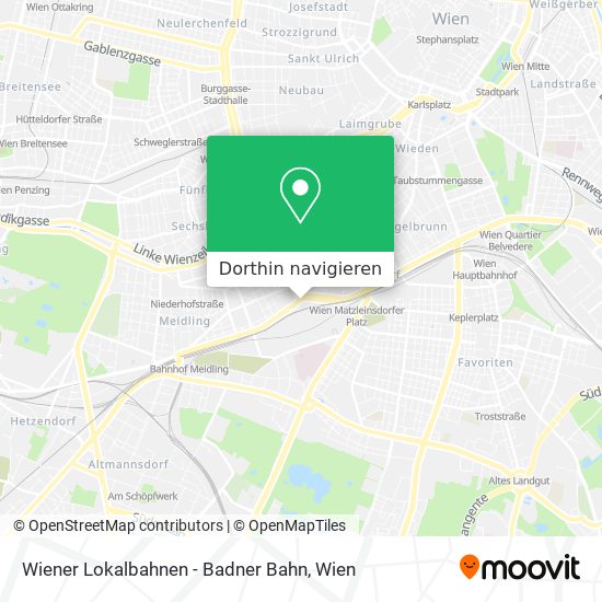 Wiener Lokalbahnen - Badner Bahn Karte