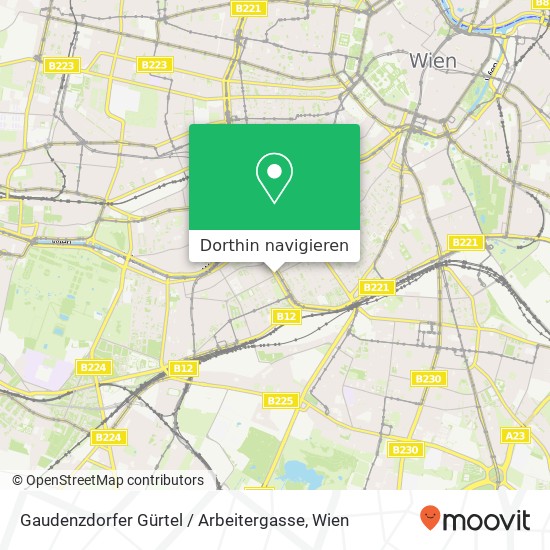 Gaudenzdorfer Gürtel / Arbeitergasse Karte
