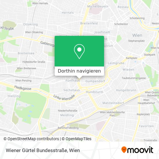 Wiener Gürtel Bundesstraße Karte