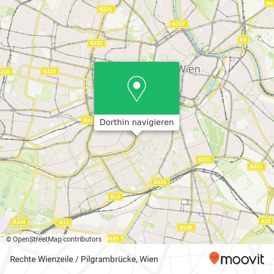 Rechte Wienzeile / Pilgrambrücke Karte