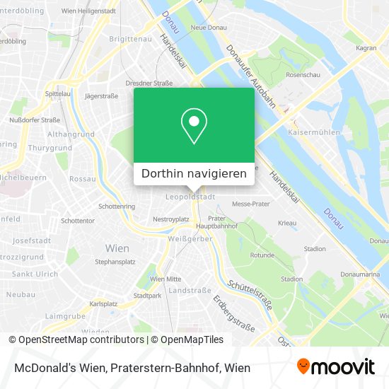 McDonald's Wien, Praterstern-Bahnhof Karte