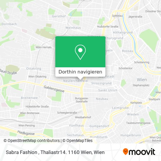 Sabra Fashion , Thaliastr14. 1160 Wien Karte