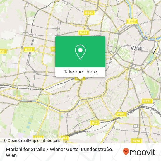 Mariahilfer Straße / Wiener Gürtel Bundesstraße Karte