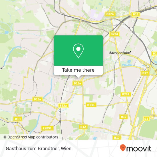 Gasthaus zum Brandtner, Ziedlergasse 1230 Wien Karte