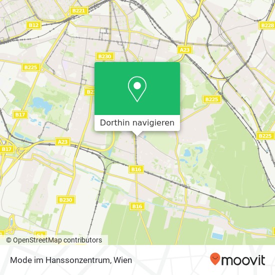 Mode im Hanssonzentrum, Favoritenstraße 1100 Wien Karte