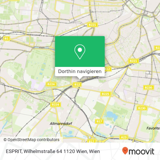 ESPRIT, Wilhelmstraße 64 1120 Wien Karte