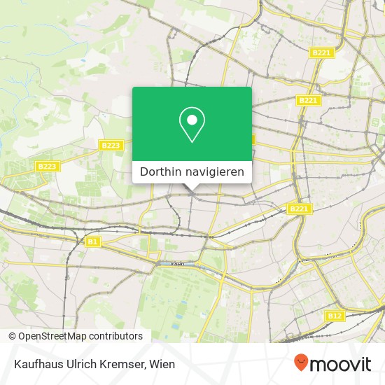 Kaufhaus Ulrich Kremser, Breitenseer Straße 1140 Wien Karte