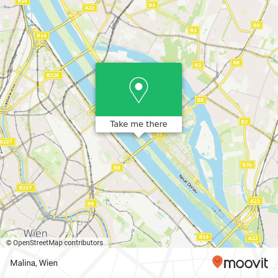 Malina, 1220 Wien Karte