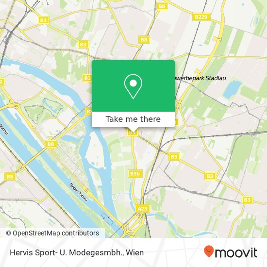 Hervis Sport- U. Modegesmbh., 1220 Wien Karte