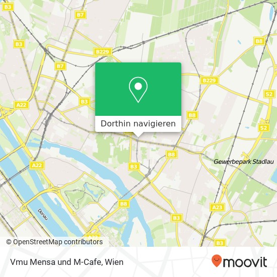 Vmu Mensa und M-Cafe, Josef-Baumann-Gasse 1 1210 Wien Karte