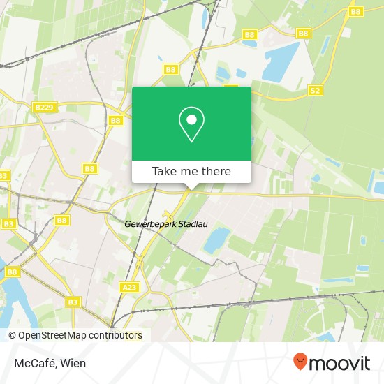 McCafé, Breitenleer Straße 1220 Wien Karte