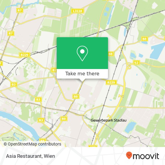 Asia Restaurant, Martin-Gaunersdorfer-Gasse 1210 Wien Karte