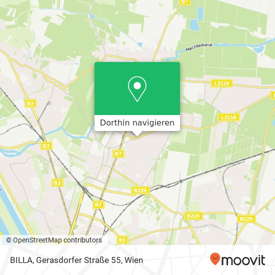 BILLA, Gerasdorfer Straße 55 Karte