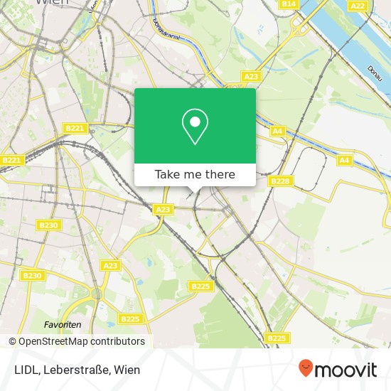 LIDL, Leberstraße Karte